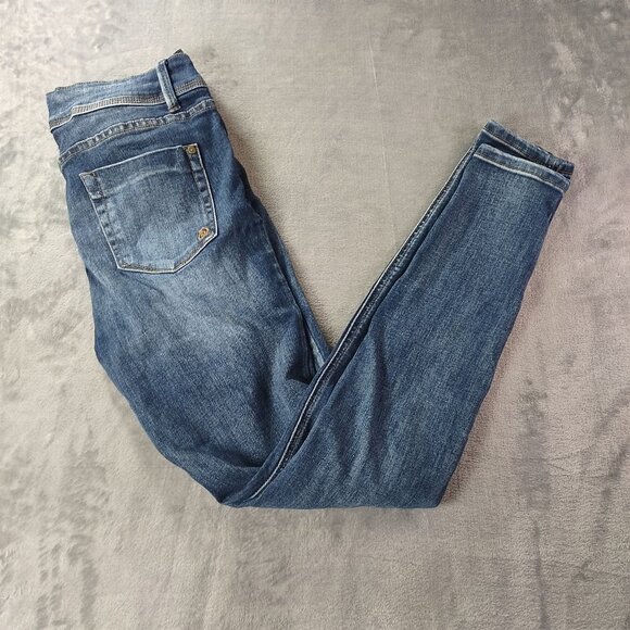 Indigo Rein Women Distressed Skinny Casual Jeans Size 9 W28 L27 Stretch Mid Rise - Picture 7 of 10